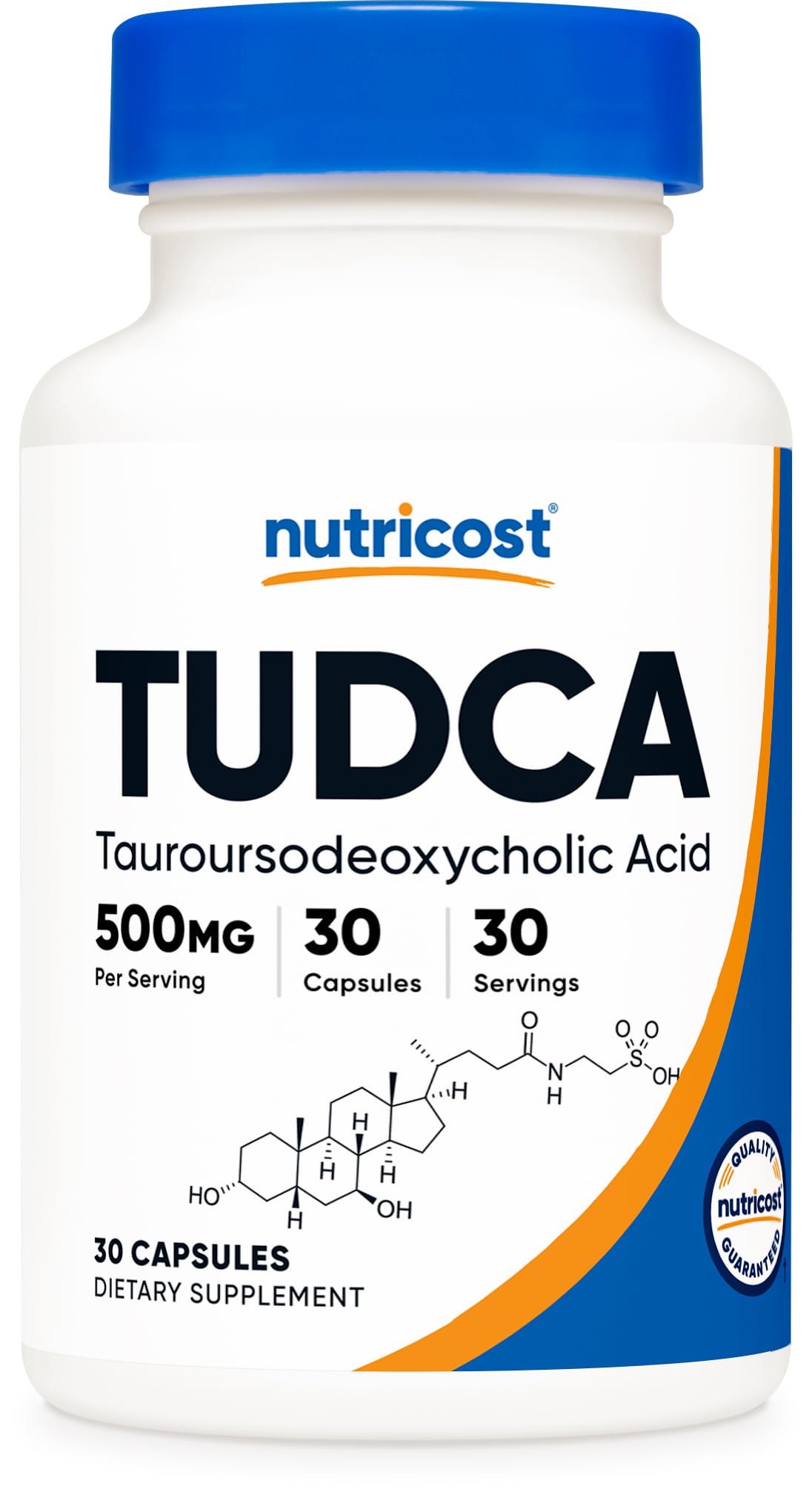 Nutricost Tudca 500mg bouteille: présentation claire facilitant l’intégration dans votre routine.