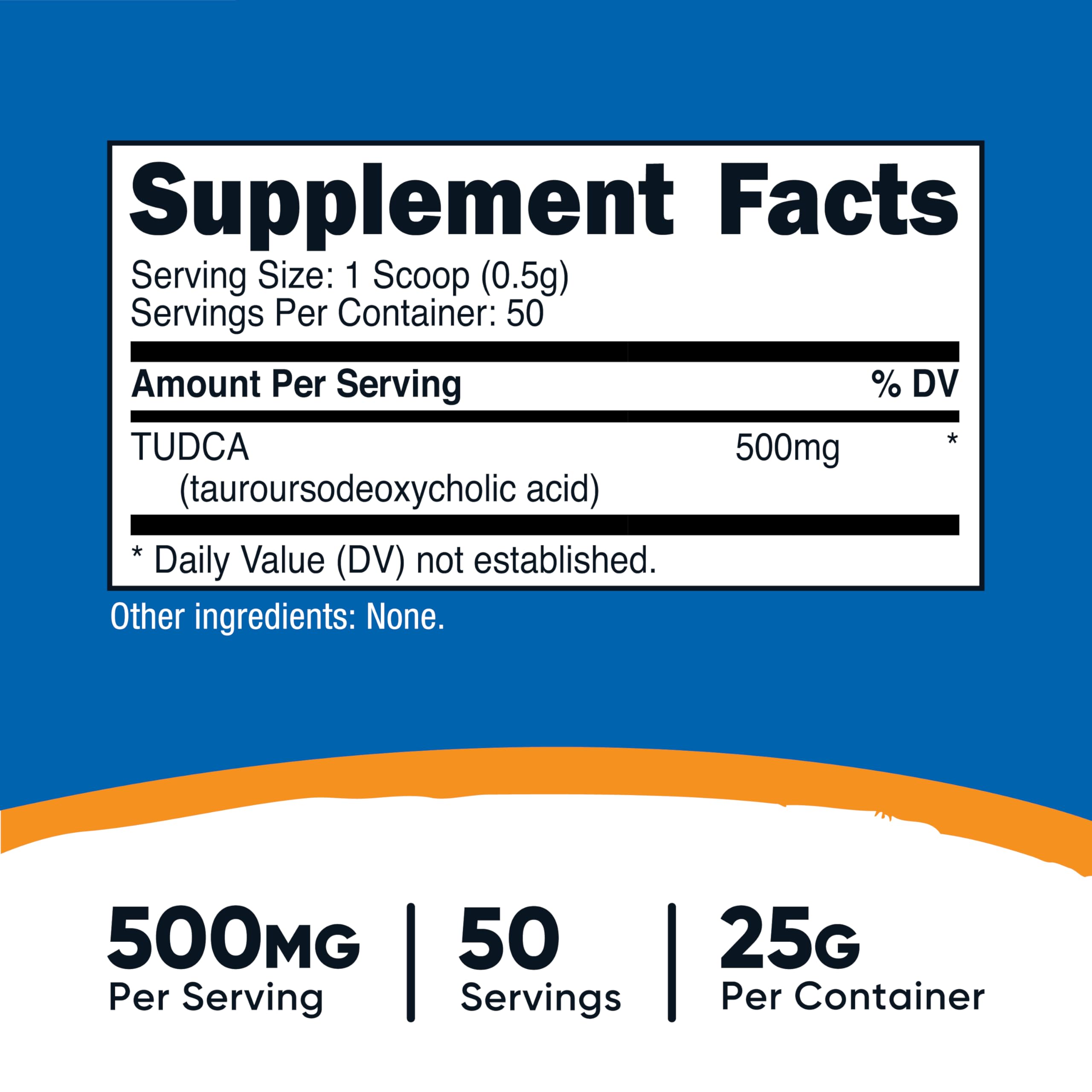 Nutricost Tudca poudre – dose incluse facilitant le dosage.