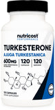 Nutricost Turkesterone, bouteille-capsules, énergie potentielle et récupération après l'effort