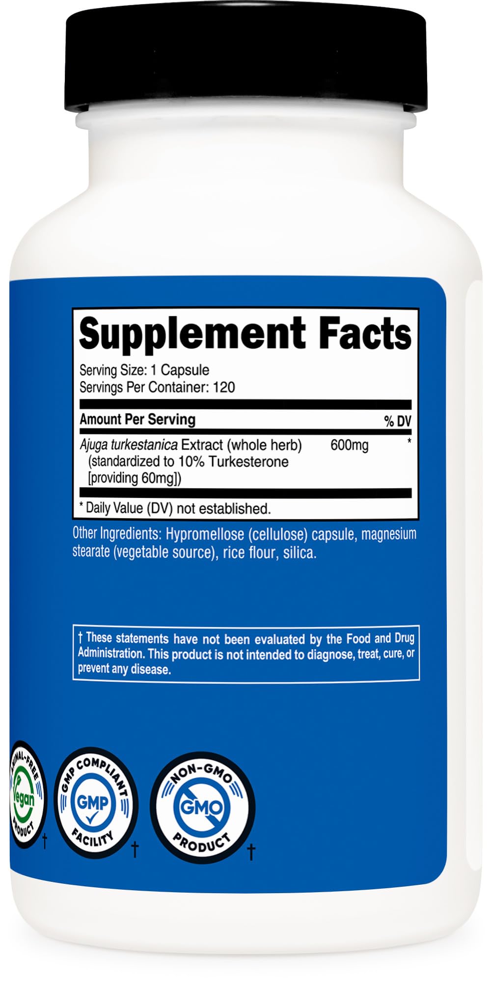 Nutricost Turkesterone, certifications-gmp-fda, fabrication conforme aux normes et sécurité