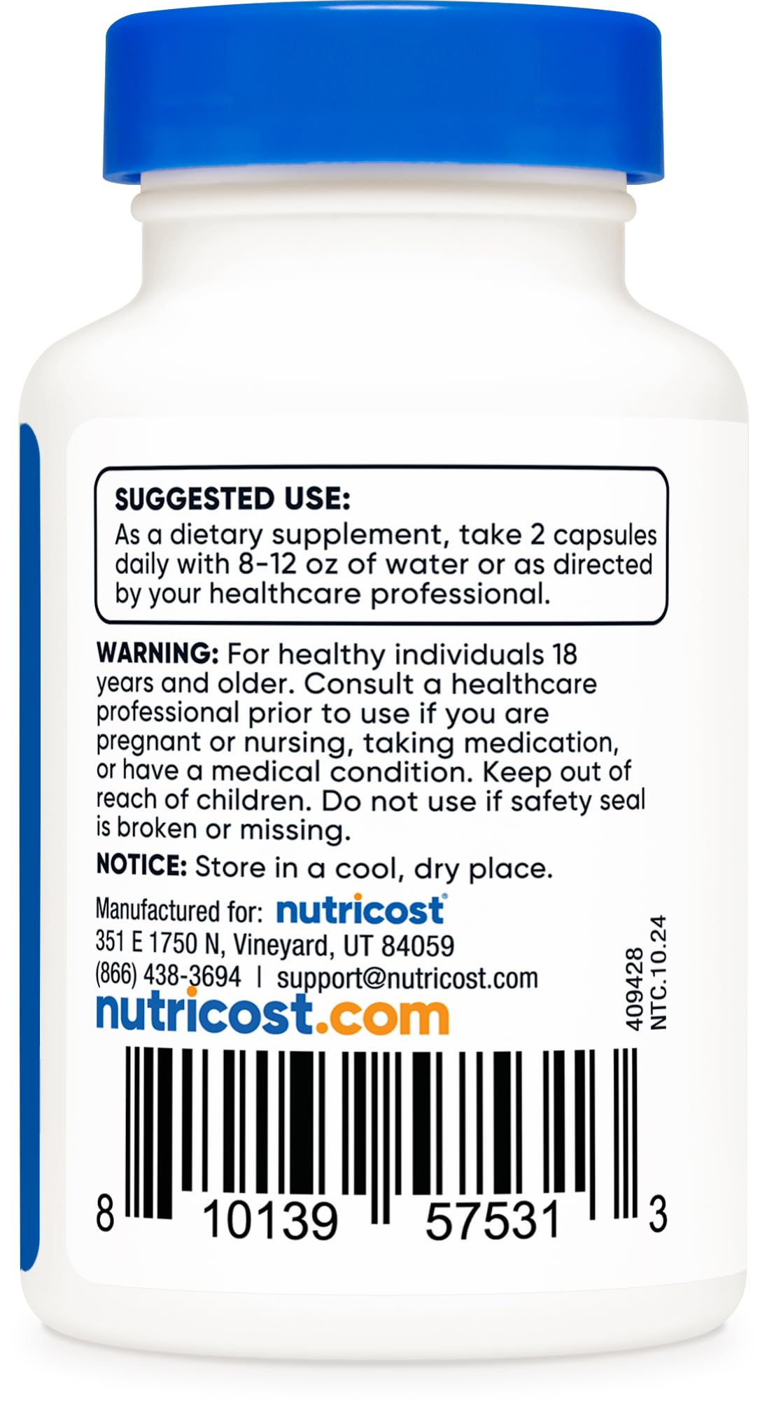 Nutricost UMP, fabrication dans une installation NSF certifiée et conforme GMP et FDA.