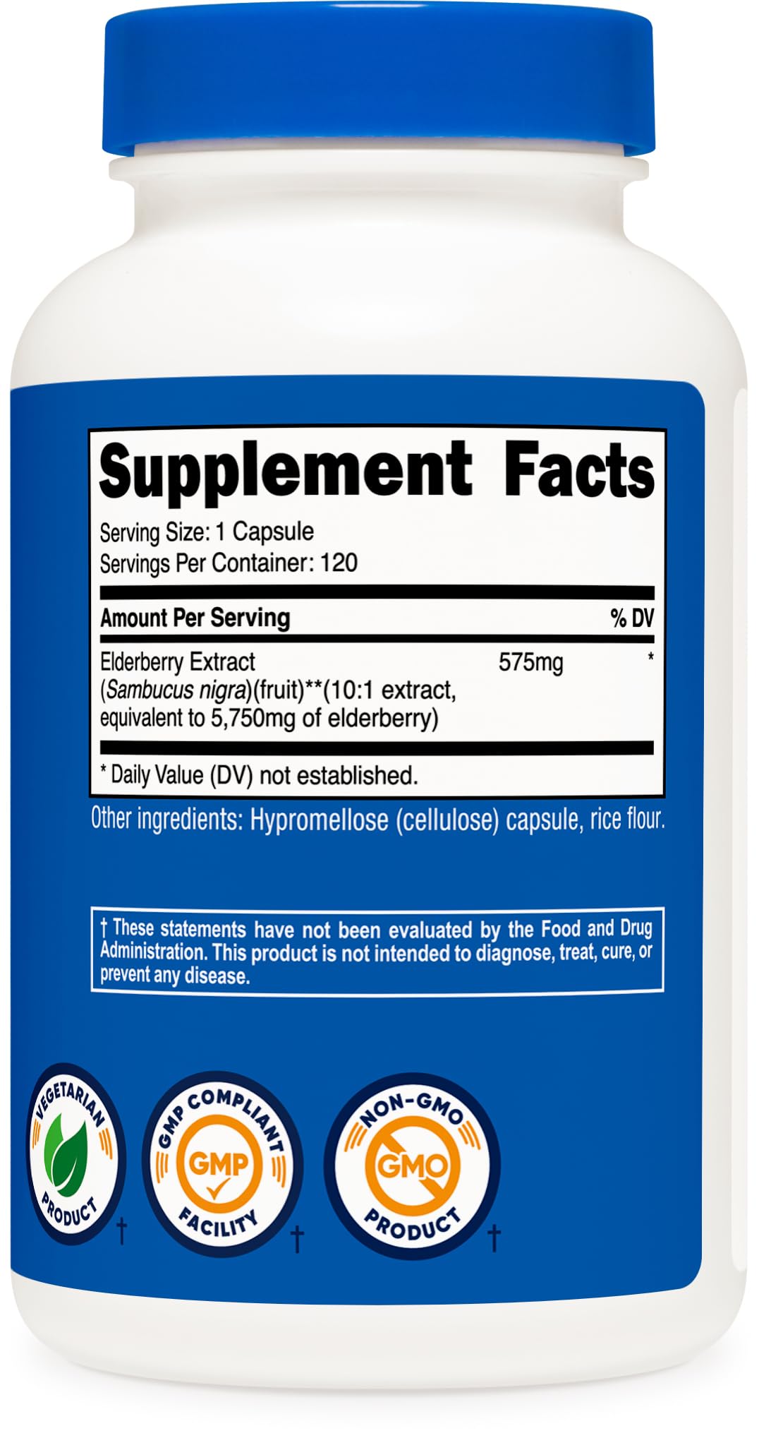 Usage quotidien: capsules de sureau Nutricost, facilité quotidienne