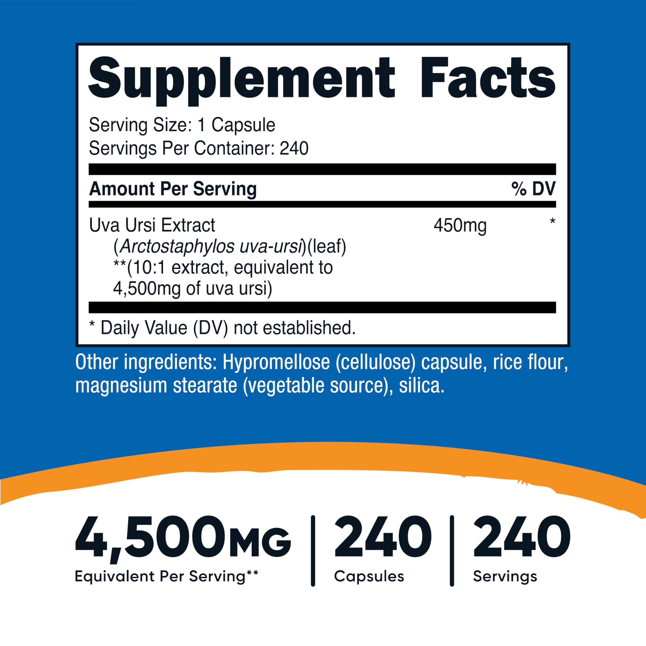 Capsules végétariennes Nutricost Uva Ursi, facilité de prise.