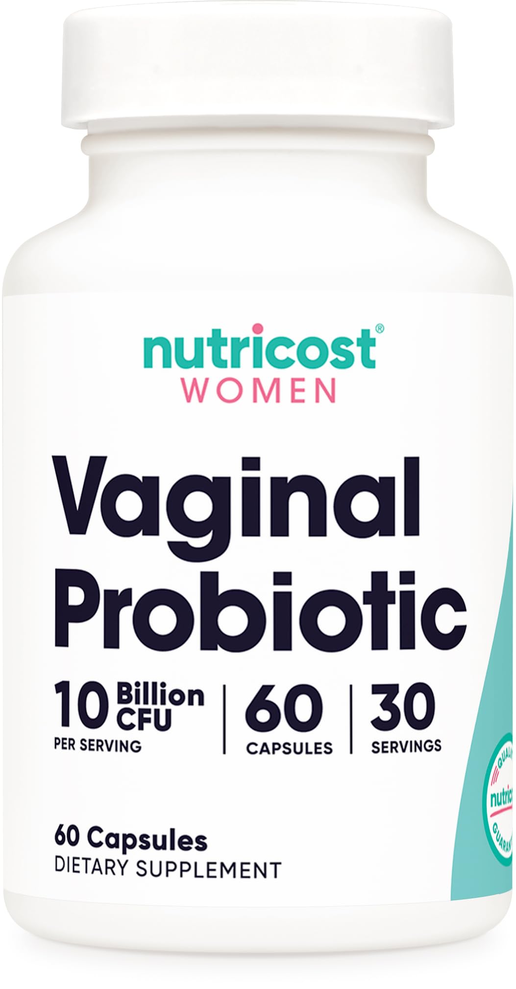 Nutricost Probiotique Vaginal en bouteille, soutien quotidien du bien-être intime.
