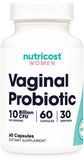 Nutricost Probiotique Vaginal en bouteille, soutien quotidien du bien-être intime.