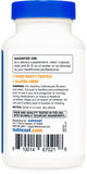 Nutricost Vanadium + Chromium, étiquette nutritionnelle lisible et informative.