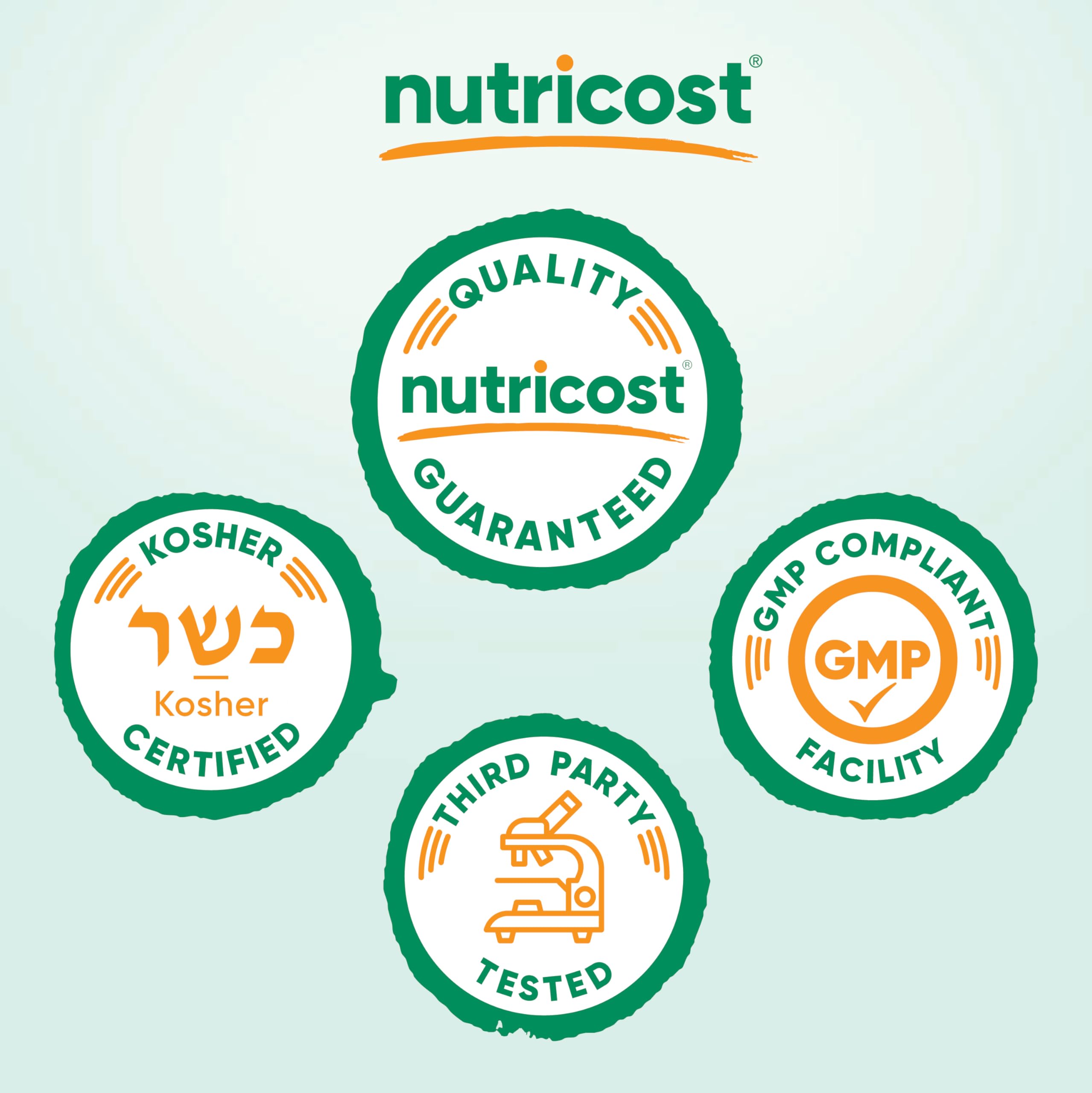 Vérifications externes ISO par Nutricost pour des capsules propres et traçables.