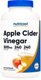 Nutricost Vinaigre de Pomme – capsules végétariennes, 500 mg, prise quotidienne pratique.