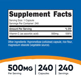 Nutricost vitamine C 500 mg – gélules végétariennes: pratique au quotidien.