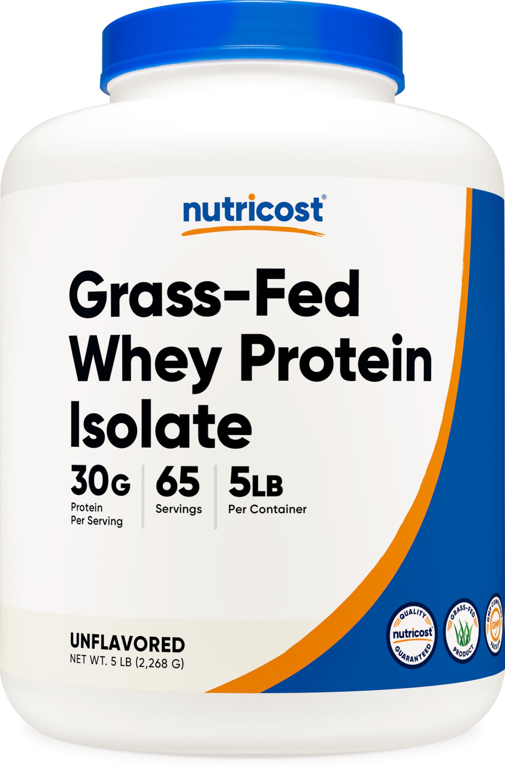 Nutricost Whey Isolat Gras Naturel — poudre fine prête à mélanger pour shakes protéinés