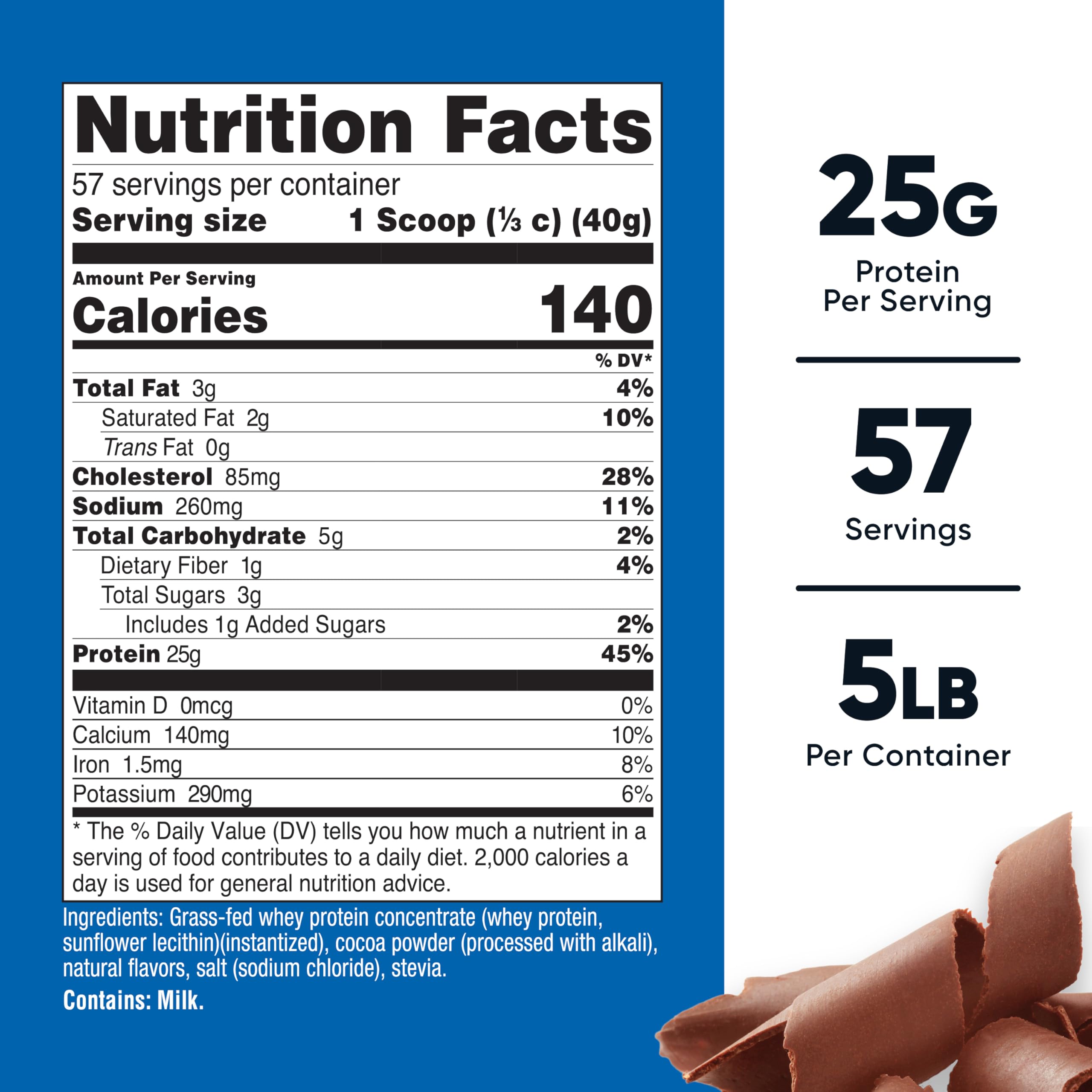 Nutricost protéine lactosérum chocolat 5lbs: bouteille ouverte facilite le mélange rapide
