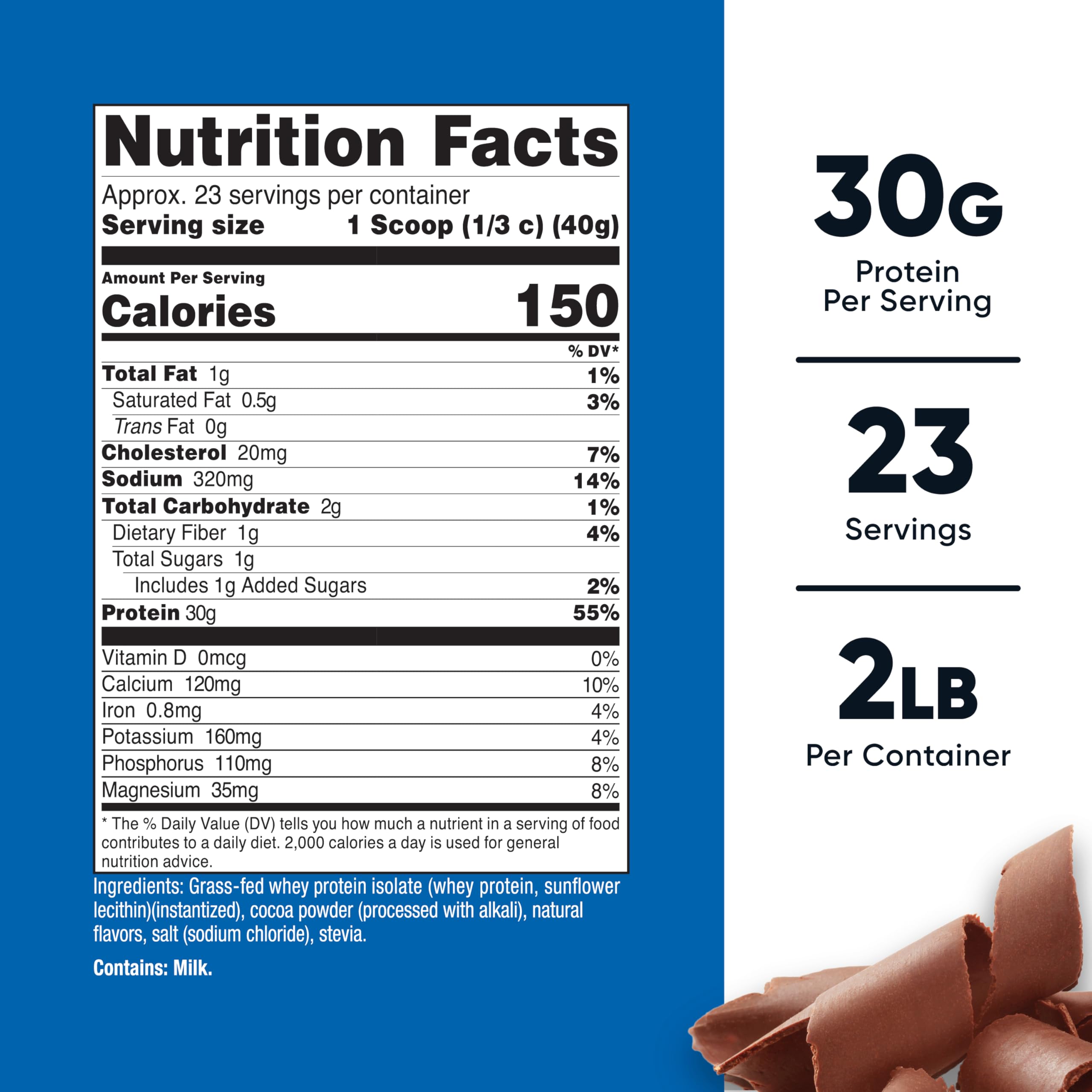 Nutricost protéine isolée chocolat avec doseur intégré pour portions faciles