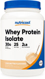 Nutricost protéine isolée de lactosérum saveur pâte à gâteau dans le pot.