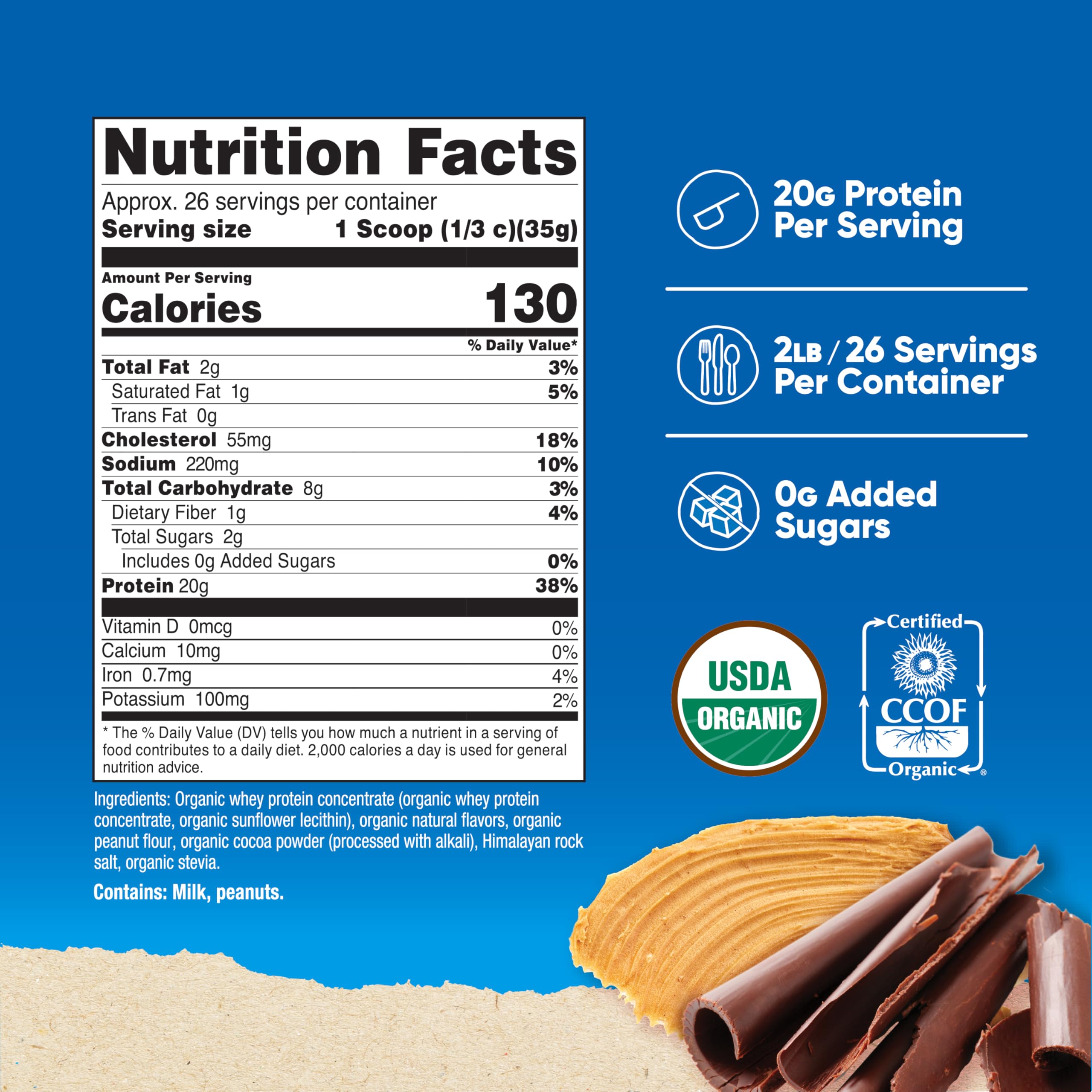 Nutricost Protéine Whey Concentre emballage pratique de 2 lb pour une utilisation régulière.
