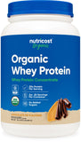 Nutricost Protéine Whey Concentre chocolat beurre de cacahuète, shake délicieux et nourrissant.