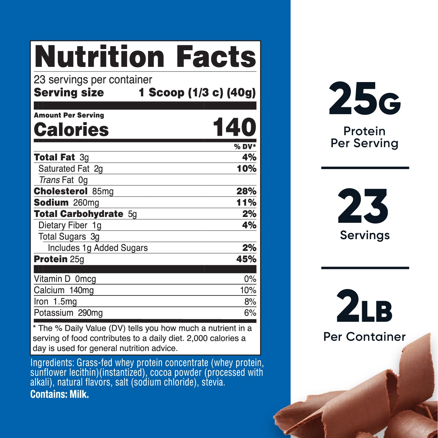 Nutricost Whey Protéine doseur verseuse, préparation rapide et délicieuse.