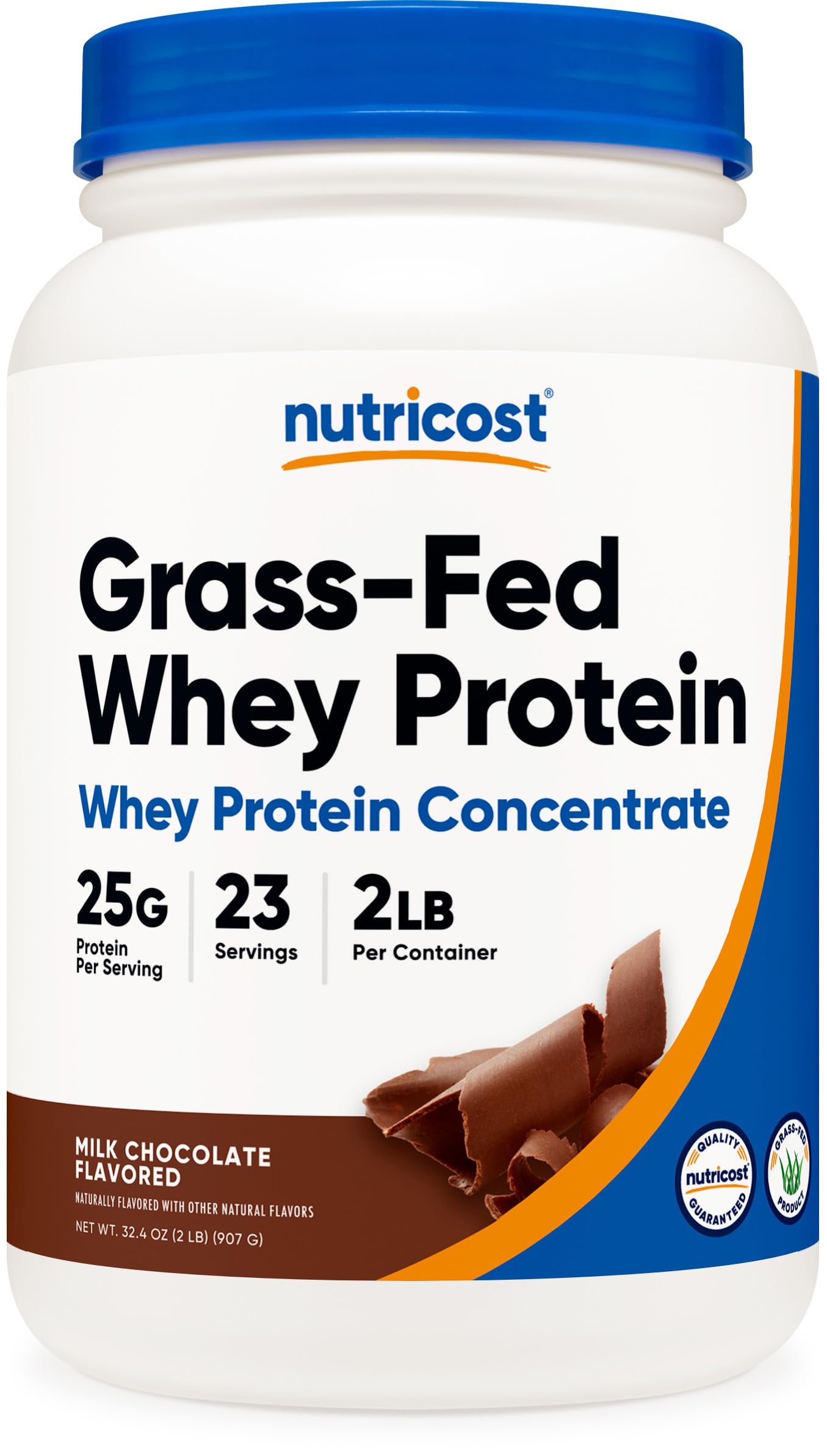 Nutricost Whey Protéine lait chocolat bouteille, parfaite pour un shake post-entraînement.