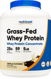 Nutricost whey vanille, bouteille 5 livres, protéines pratiques après l'entraînement.