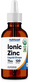 Nutricost Zinc Ionique Gouttes : bouteille 4 oz prête à l'emploi.