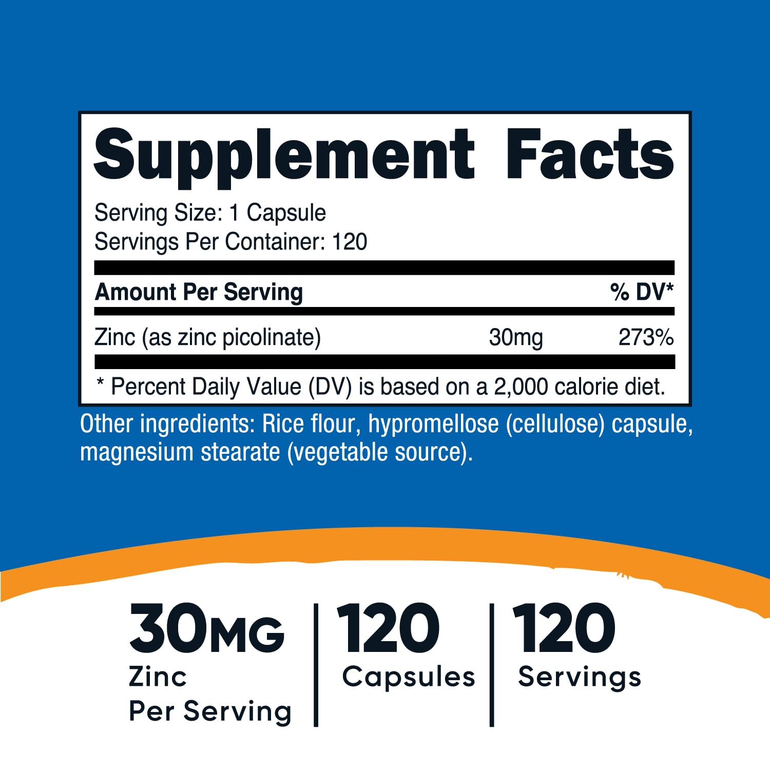 Nutricost Zinc Picolinate : capsules végétariennes faciles à avaler pour votre régime.