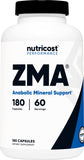 Nutricost ZMA – bouteille de 180 gélules pour une utilisation quotidienne pratique.