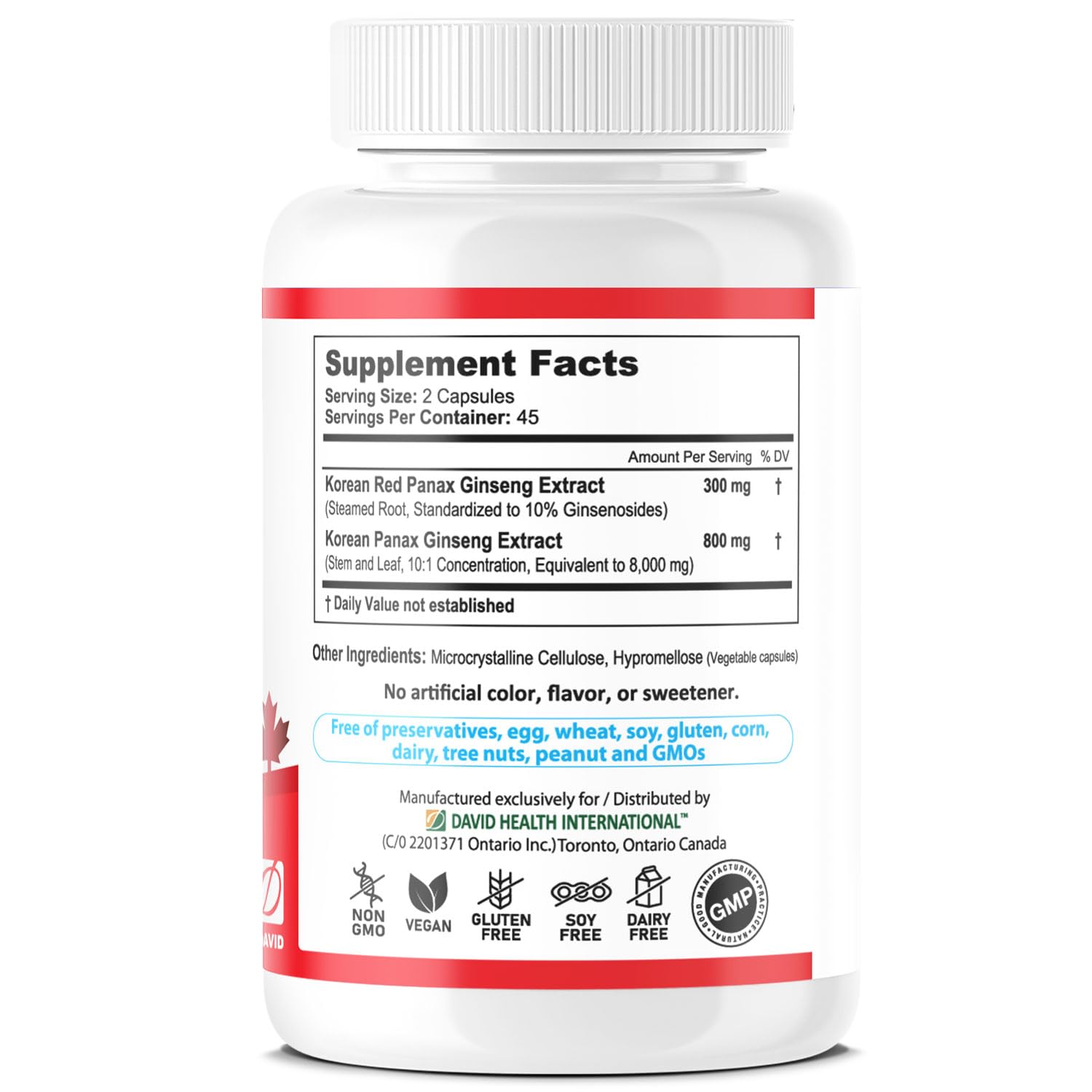 Nutridom Panax Ginseng Rouge – bénéfices quotidiens potentiels pour le bien-être.