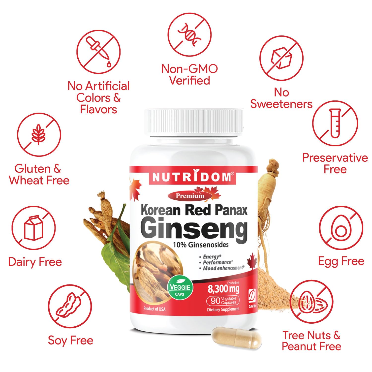 Nutridom Panax Ginseng Rouge – prise matinale pour démarrer la journée.