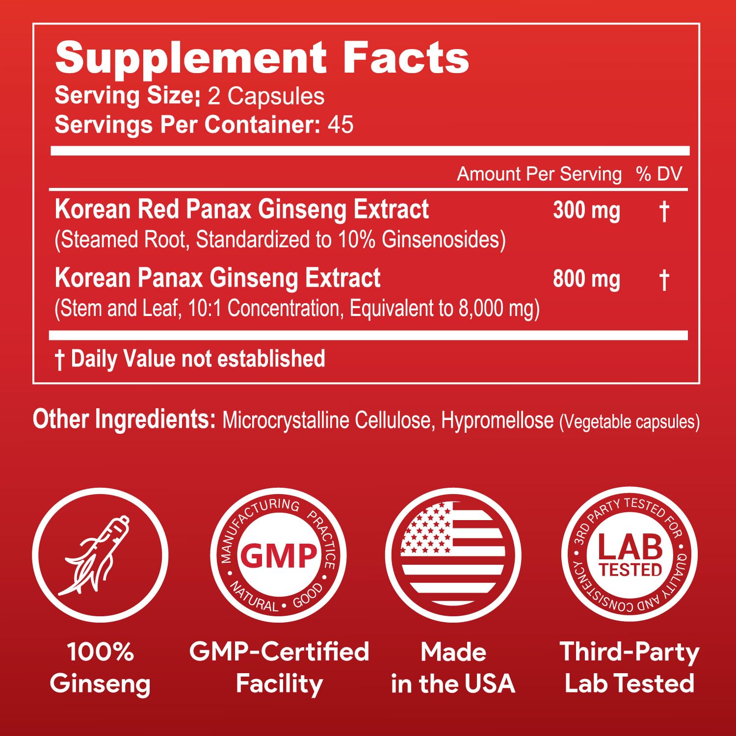 Nutridom Panax Ginseng Rouge – usage sportif pour soutenir l'endurance légère.