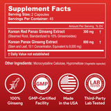 Nutridom Panax Ginseng Rouge – usage sportif pour soutenir l'endurance légère.
