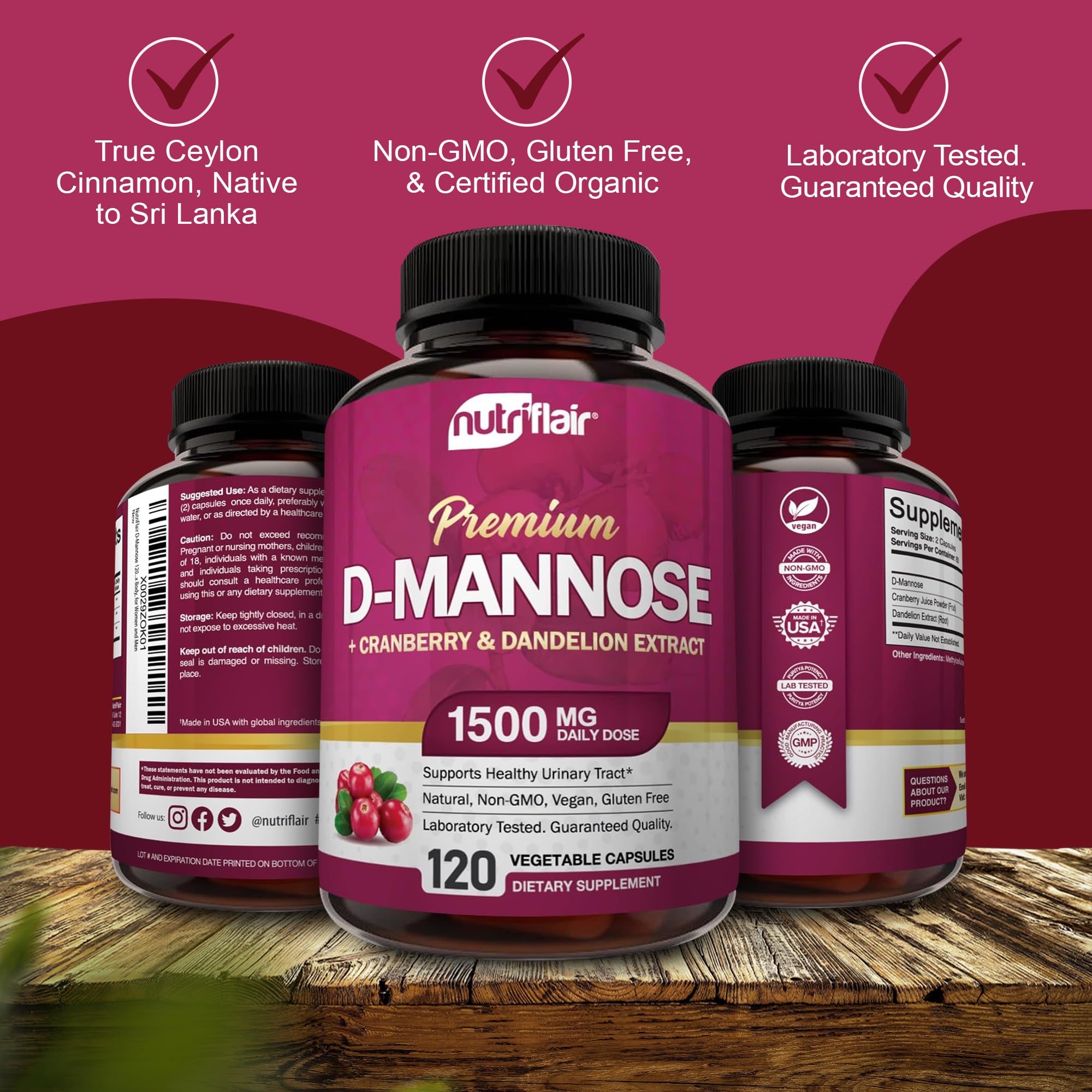 NutriFlair D-Mannose: emballage sûr et pratique