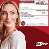 NutriFlair Berberine HCL 1200 mg — gélules végétales faciles à avaler.