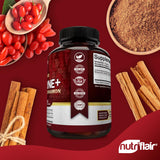 NutriFlair Berberine HCL 1200 mg — ingrédients sans gluten et non-OGM.