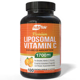 NutriFlair Liposomal Vitamine C: bouteille et capsules pour une absorption améliorée.