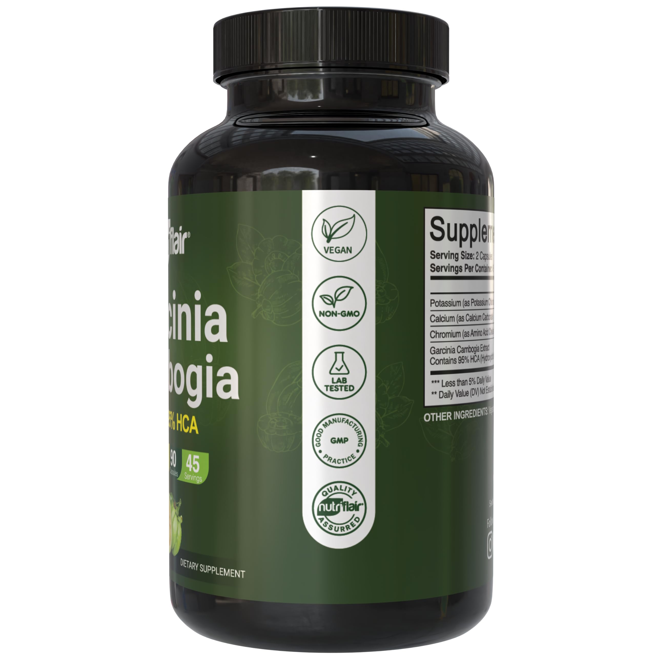 Boîte NutriFlair Garcinia Cambogia – emballage élégant et informatif.