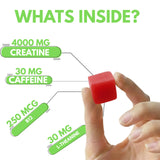 Étiquette Nutrify Créatine Gummies montrant vitamine B12 et énergie