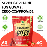 Paquet Nutrify Créatine Gummies sur table, branding clair