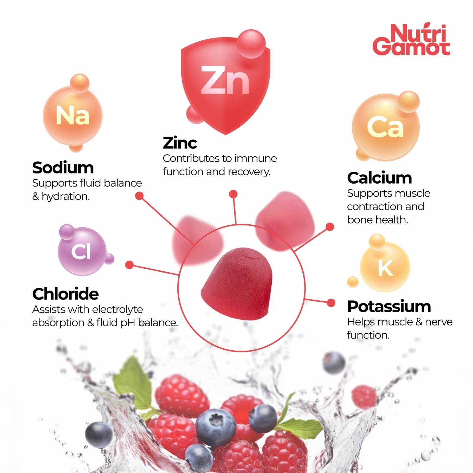 Gomme NutriGamot en vue d’emballage voyage, hydratation facile en déplacement.