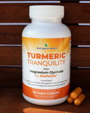 Nutriganix Turmeric Tranquility etiquette produit: informations claires sur les ingrédients.