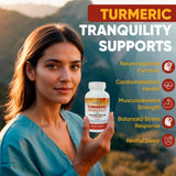 Nutriganix Turmeric Tranquility tableau ingredients: aperçu clair des composants clés.