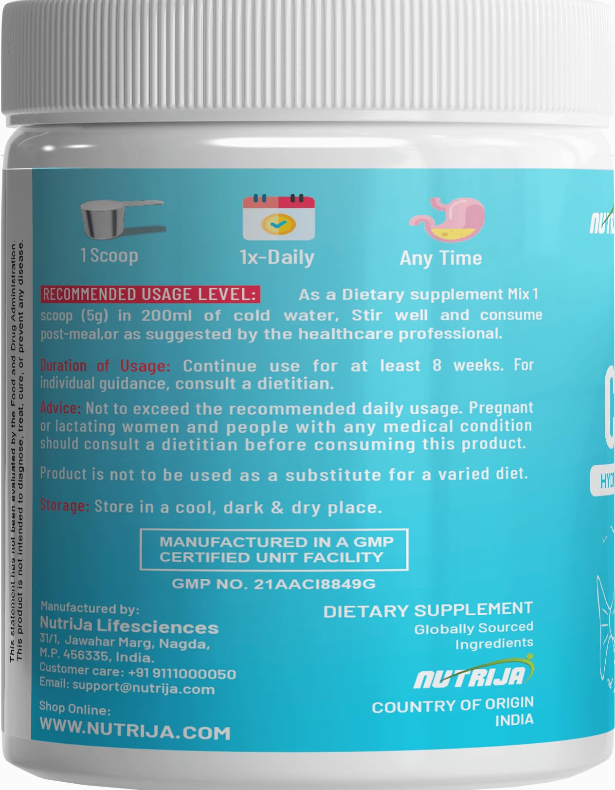 NutriJa Collagène Marin : étiquette claire facilitant l'identification du produit.