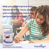 NutriMagic goût fraise pendant le goûter pour une humeur positive.
