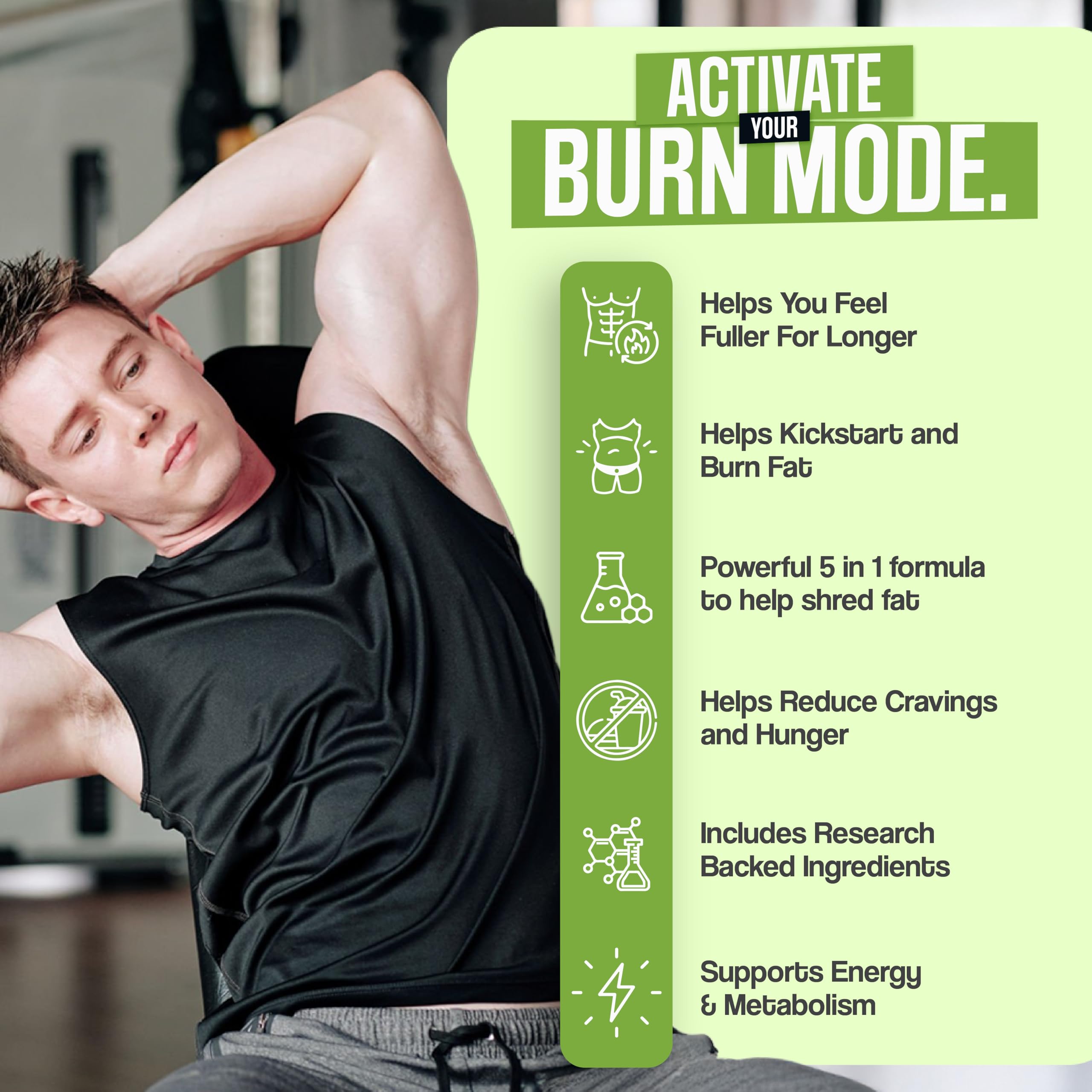 Nutrimend IQ Burn Max: capsules noires prêtes pour une prise quotidienne.