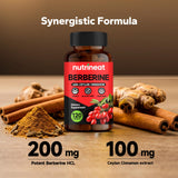 NutriNeat Berberine HCL – boîte compacte, rangement pratique à la maison ou en voyage.