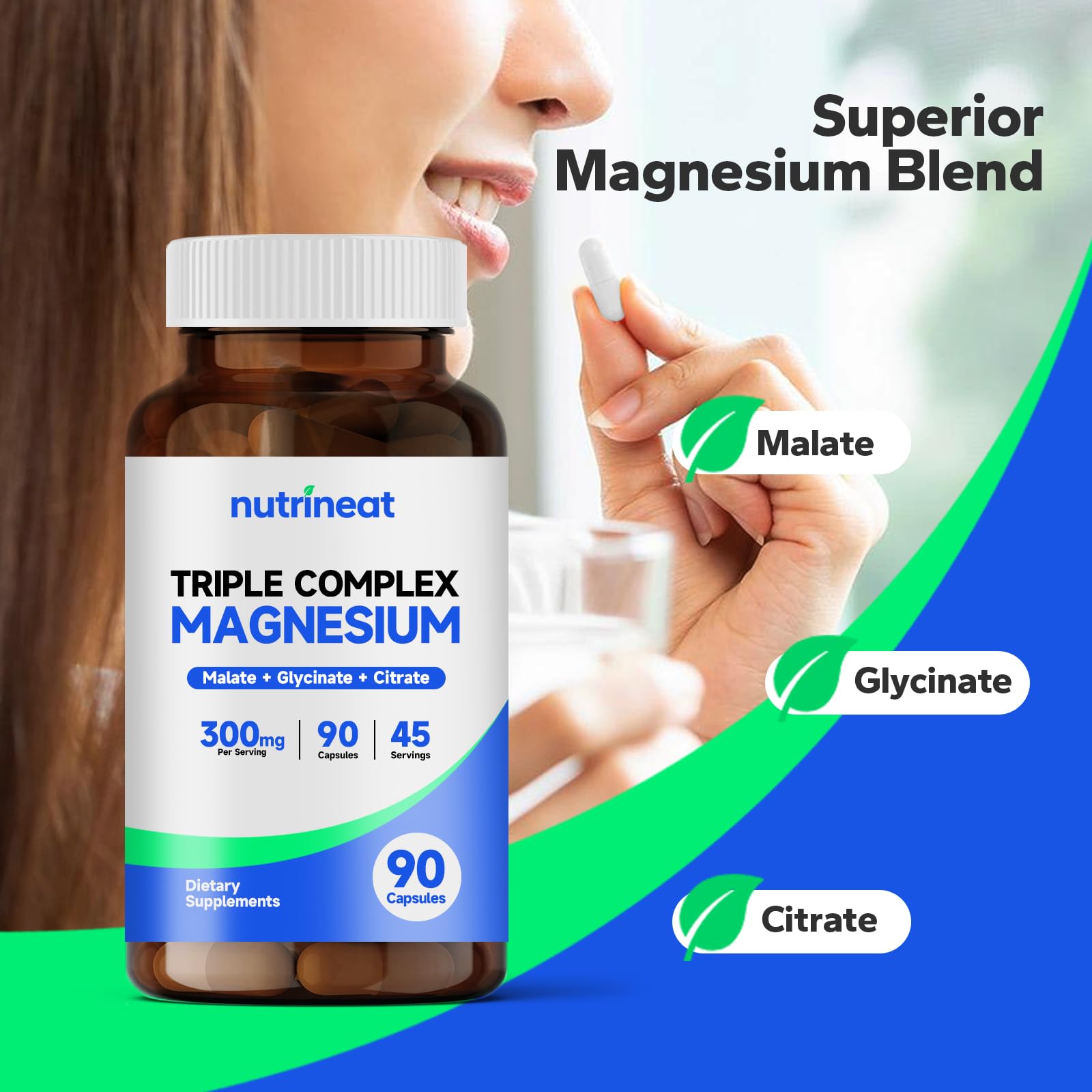 NutriNeat Triple Magnésium – capsules avec absorption élevée et énergie durable.