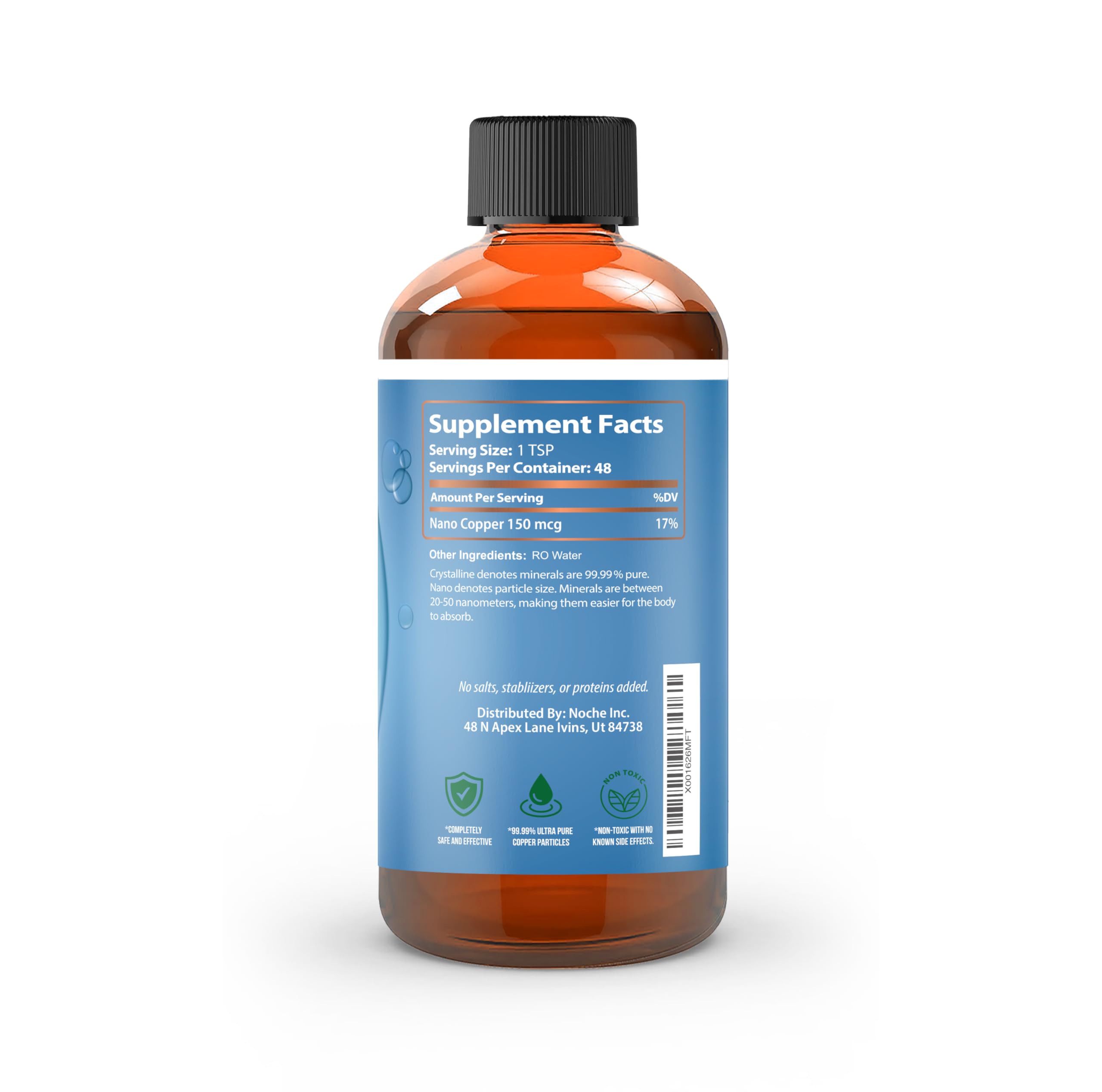 Application topique NutriNoche Cuivre Colloïdal, option polyvalente et pratique.