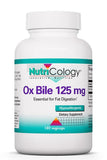NutriCology Ox Bile 125 mg — flacon et gélules, soutien potentiel à la digestion des graisses