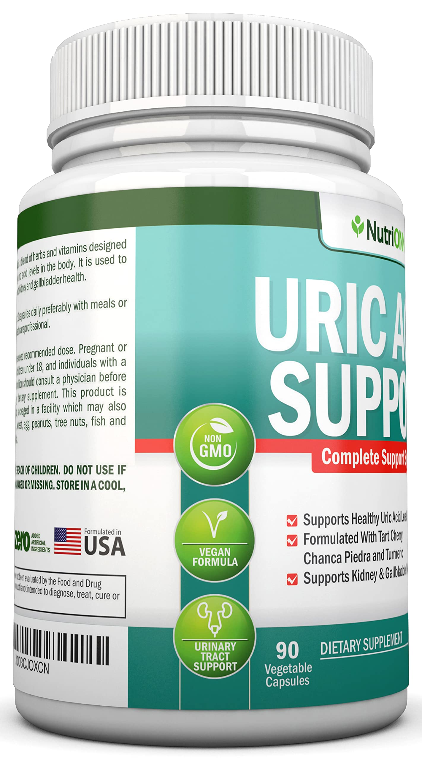 NutriONN Uric Acid Flush – packaging compact et design clair.
