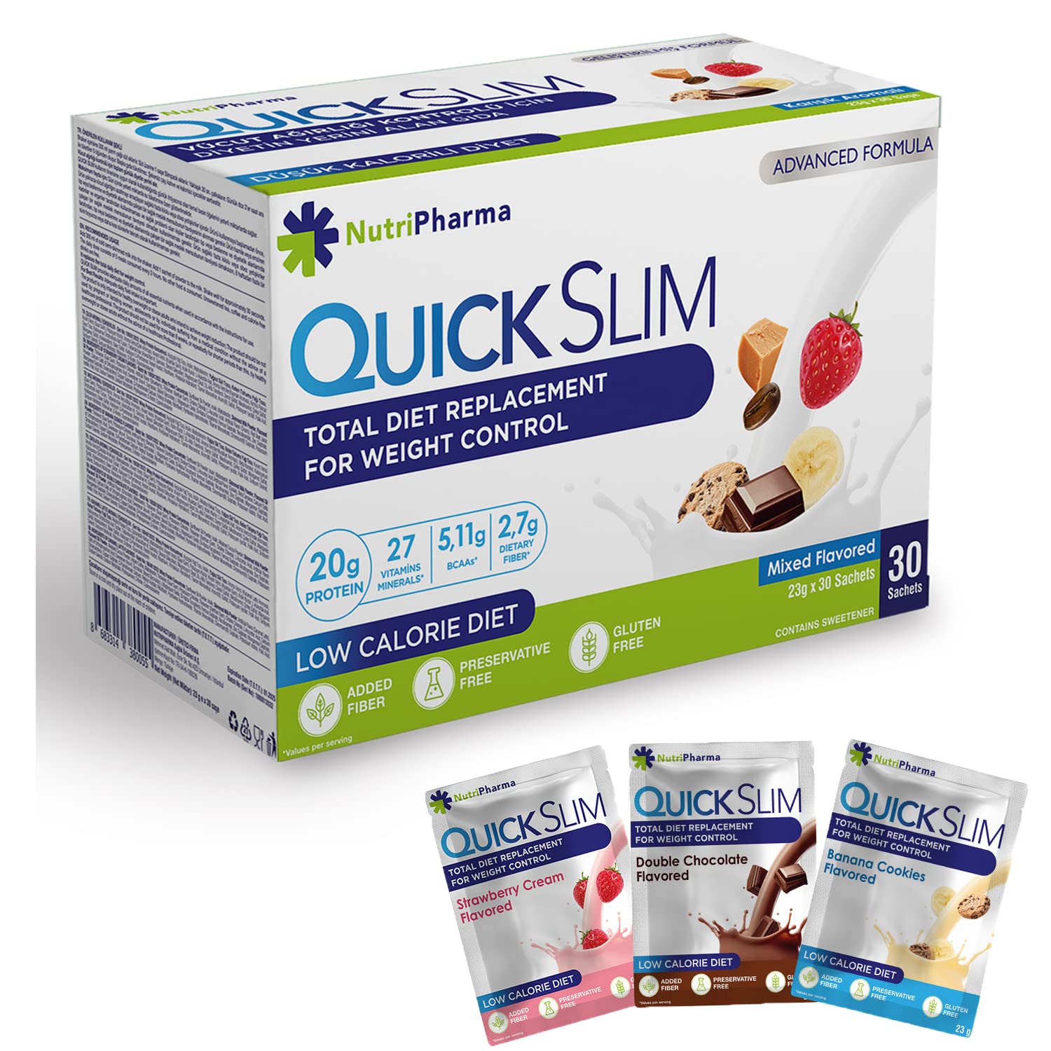 Nutripharma Quick Slim boisson préparée, pratique pour un repas rapide et équilibré.