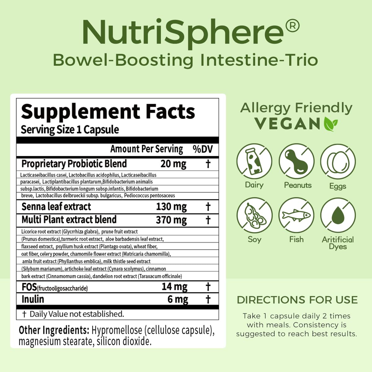 NutriShpere capsules probiotiques — utilisation quotidienne simple pour soutenir le bien-être intestinal.