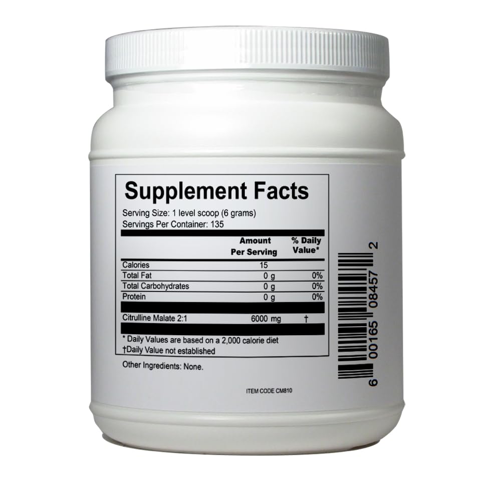 NutriStand Citrulline Malate, doseur précis mesurant 6000 mg par portion